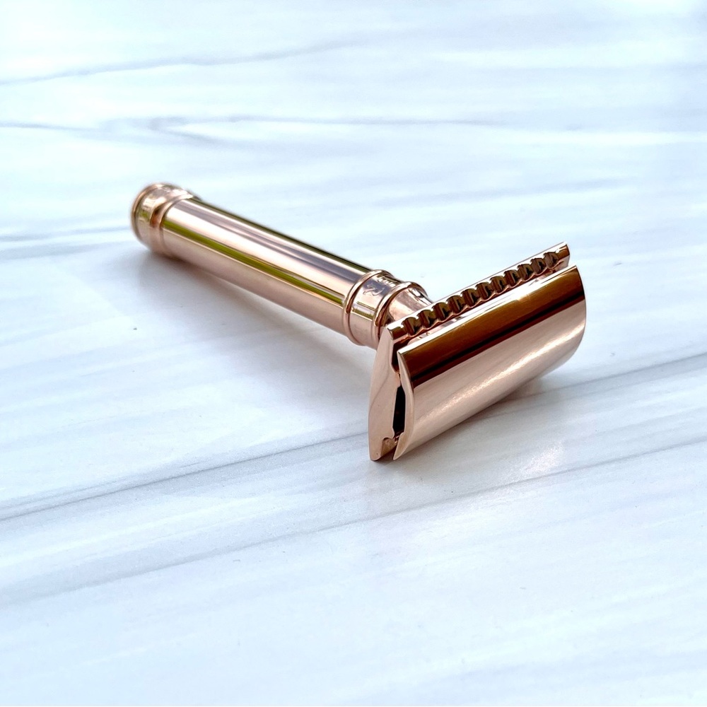 New - Never Used - Rose Gold Double Edge Safety Razor by Edwin Jagger